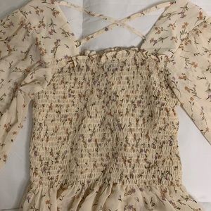 pastel yellow blouse